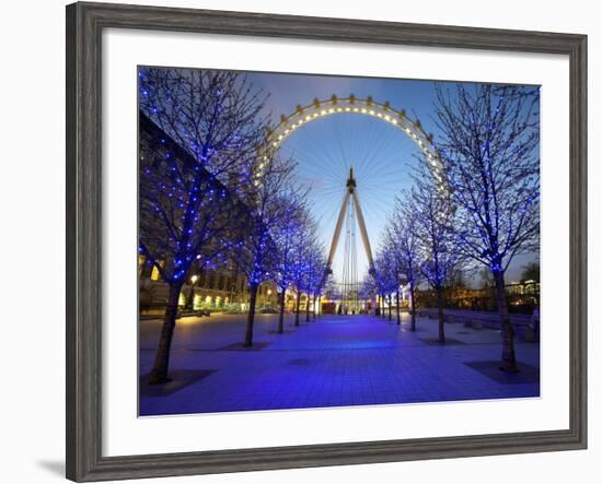 London Eye Is Giant Ferris Wheel, Banks of Thames Constructed for London's Millennium Celebrations-Julian Love-Framed Photographic Print