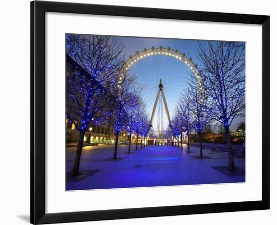 London Eye Is Giant Ferris Wheel, Banks of Thames Constructed for London's Millennium Celebrations-Julian Love-Framed Photographic Print