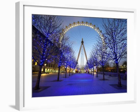 London Eye Is Giant Ferris Wheel, Banks of Thames Constructed for London's Millennium Celebrations-Julian Love-Framed Photographic Print