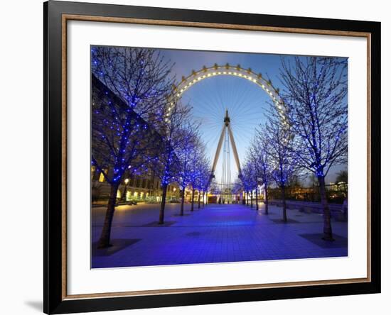 London Eye Is Giant Ferris Wheel, Banks of Thames Constructed for London's Millennium Celebrations-Julian Love-Framed Photographic Print