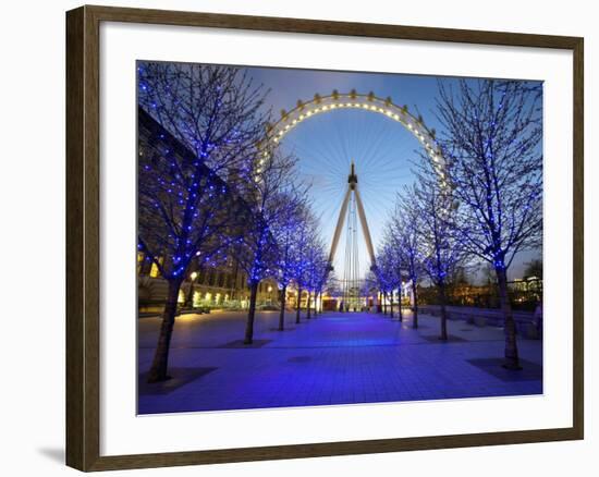 London Eye Is Giant Ferris Wheel, Banks of Thames Constructed for London's Millennium Celebrations-Julian Love-Framed Photographic Print