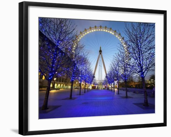 London Eye Is Giant Ferris Wheel, Banks of Thames Constructed for London's Millennium Celebrations-Julian Love-Framed Photographic Print