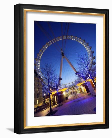 London Eye Is Giant Ferris Wheel, Banks of Thames Constructed for London's Millennium Celebrations-Julian Love-Framed Photographic Print