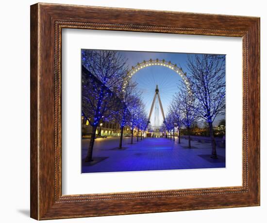 London Eye Is Giant Ferris Wheel, Banks of Thames Constructed for London's Millennium Celebrations-Julian Love-Framed Photographic Print