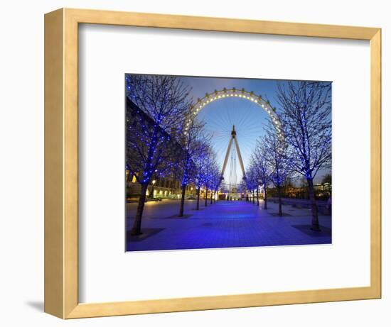 London Eye Is Giant Ferris Wheel, Banks of Thames Constructed for London's Millennium Celebrations-Julian Love-Framed Photographic Print