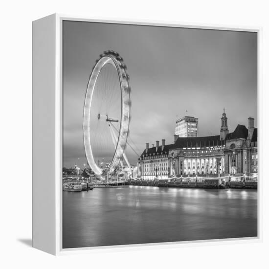 London Eye (Millennium Wheel) and Former County Hall, South Bank, London, England-Jon Arnold-Framed Premier Image Canvas