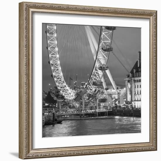 London Eye (Millennium Wheel) and Former County Hall, South Bank, London, England-Jon Arnold-Framed Photographic Print