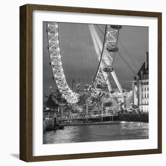 London Eye (Millennium Wheel) and Former County Hall, South Bank, London, England-Jon Arnold-Framed Photographic Print