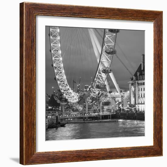 London Eye (Millennium Wheel) and Former County Hall, South Bank, London, England-Jon Arnold-Framed Photographic Print