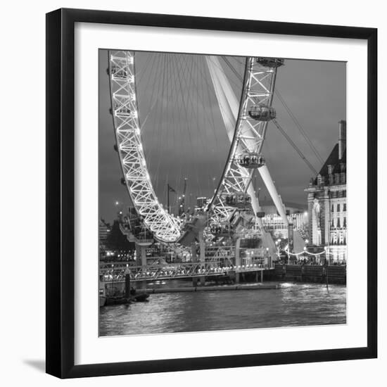 London Eye (Millennium Wheel) and Former County Hall, South Bank, London, England-Jon Arnold-Framed Photographic Print