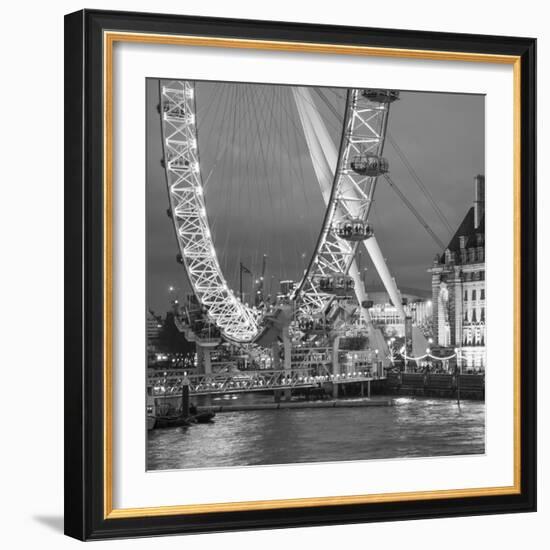 London Eye (Millennium Wheel) and Former County Hall, South Bank, London, England-Jon Arnold-Framed Photographic Print