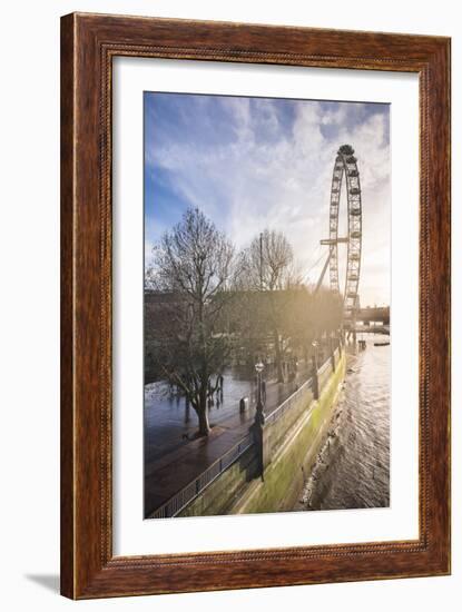 London Eye (Millennium Wheel) at sunset, London Borough of Lambeth, England, United Kingdom, Europe-Matthew Williams-Ellis-Framed Photographic Print