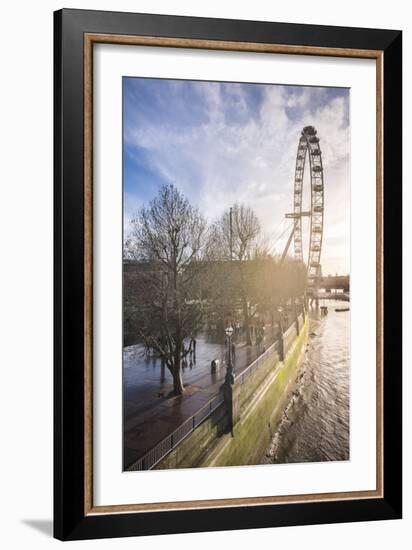 London Eye (Millennium Wheel) at sunset, London Borough of Lambeth, England, United Kingdom, Europe-Matthew Williams-Ellis-Framed Photographic Print