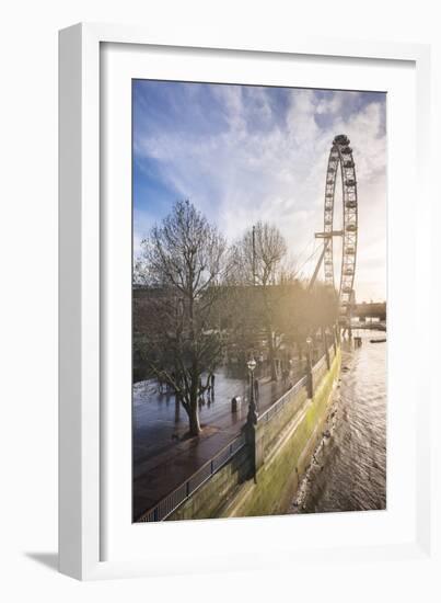 London Eye (Millennium Wheel) at sunset, London Borough of Lambeth, England, United Kingdom, Europe-Matthew Williams-Ellis-Framed Photographic Print