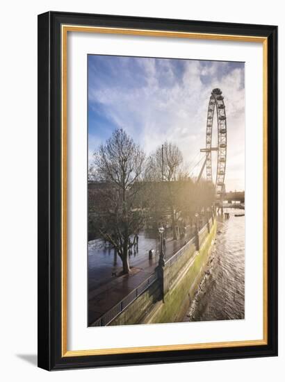 London Eye (Millennium Wheel) at sunset, London Borough of Lambeth, England, United Kingdom, Europe-Matthew Williams-Ellis-Framed Photographic Print