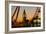 London Eye (Millennium Wheel) frames Big Ben at sunset, London, England, United Kingdom, Europe-Charles Bowman-Framed Photographic Print