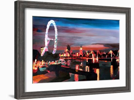 London Eye Night-Markus Bleichner-Framed Art Print