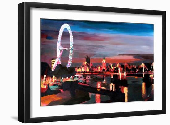 London Eye Night-Markus Bleichner-Framed Art Print
