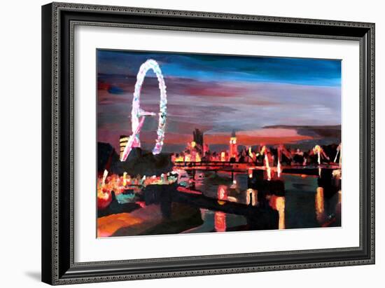 London Eye Night-Markus Bleichner-Framed Art Print