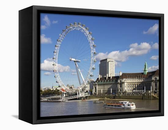 London Eye, River Thames, London, England, United Kingdom, Europe-Jeremy Lightfoot-Framed Premier Image Canvas