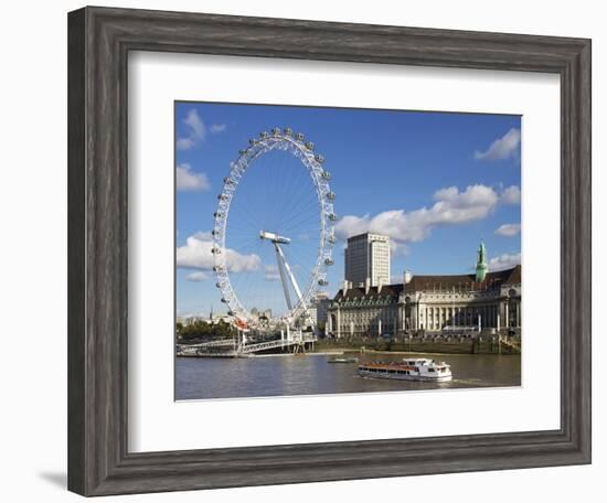 London Eye, River Thames, London, England, United Kingdom, Europe-Jeremy Lightfoot-Framed Photographic Print