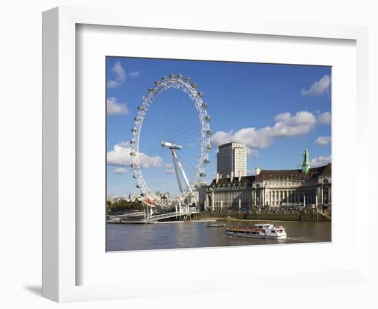 London Eye, River Thames, London, England, United Kingdom, Europe-Jeremy Lightfoot-Framed Photographic Print