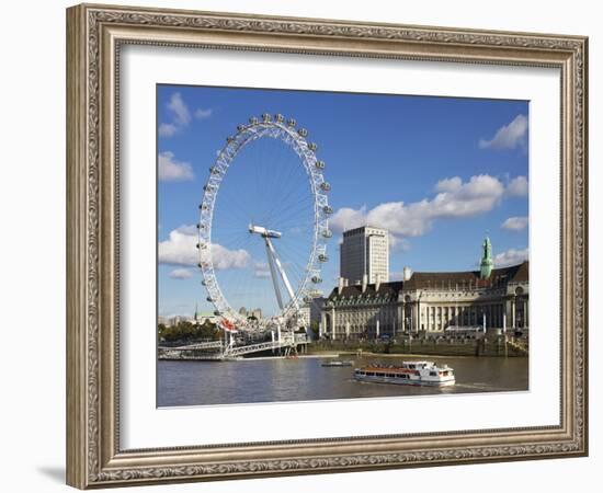 London Eye, River Thames, London, England, United Kingdom, Europe-Jeremy Lightfoot-Framed Photographic Print