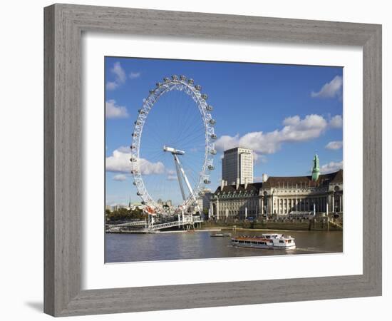 London Eye, River Thames, London, England, United Kingdom, Europe-Jeremy Lightfoot-Framed Photographic Print