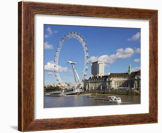 London Eye, River Thames, London, England, United Kingdom, Europe-Jeremy Lightfoot-Framed Photographic Print