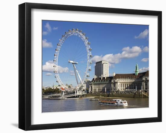 London Eye, River Thames, London, England, United Kingdom, Europe-Jeremy Lightfoot-Framed Photographic Print