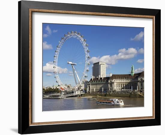 London Eye, River Thames, London, England, United Kingdom, Europe-Jeremy Lightfoot-Framed Photographic Print