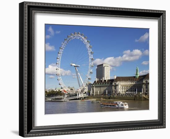 London Eye, River Thames, London, England, United Kingdom, Europe-Jeremy Lightfoot-Framed Photographic Print