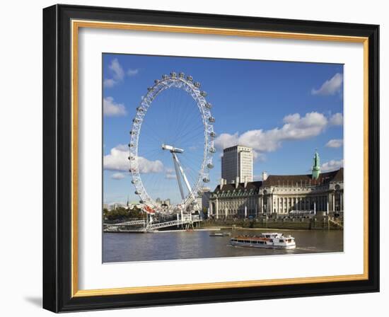 London Eye, River Thames, London, England, United Kingdom, Europe-Jeremy Lightfoot-Framed Photographic Print