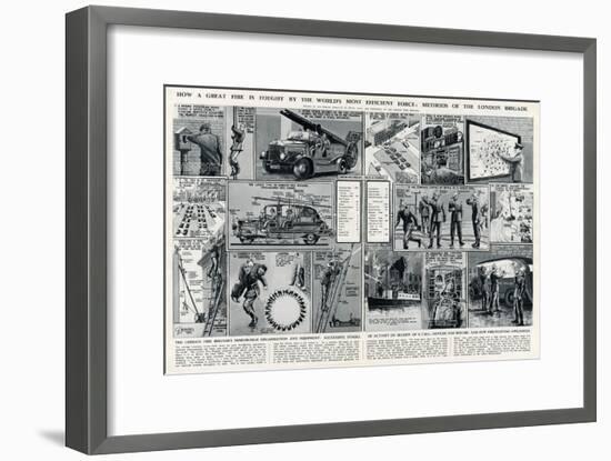 London Fire Brigade's Organisation and Equipment-George Horace Davis-Framed Art Print