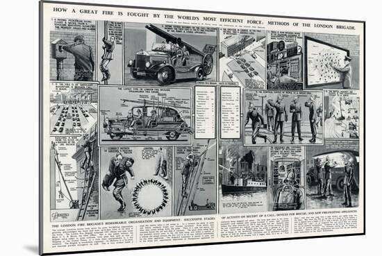 London Fire Brigade's Organisation and Equipment-George Horace Davis-Mounted Art Print