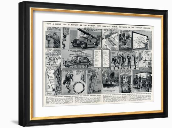 London Fire Brigade's Organisation and Equipment-George Horace Davis-Framed Art Print