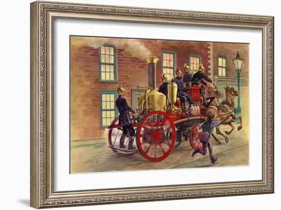 London Fire Engine of C 1860-Peter Jackson-Framed Giclee Print