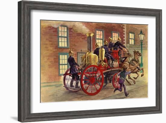 London Fire Engine of C 1860-Peter Jackson-Framed Giclee Print