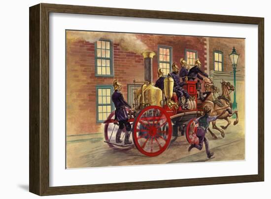 London Fire Engine of C 1860-Peter Jackson-Framed Giclee Print