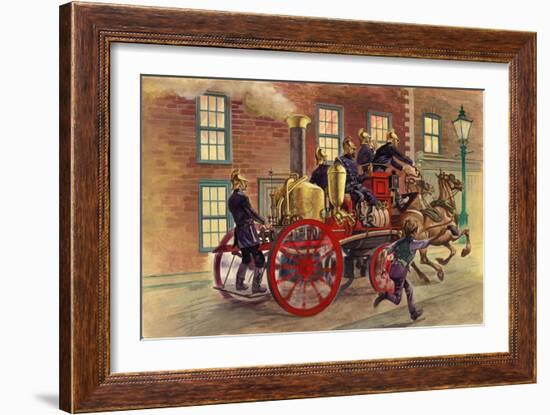 London Fire Engine of C 1860-Peter Jackson-Framed Giclee Print