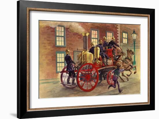 London Fire Engine of C 1860-Peter Jackson-Framed Giclee Print