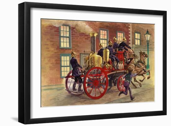 London Fire Engine of C 1860-Peter Jackson-Framed Giclee Print