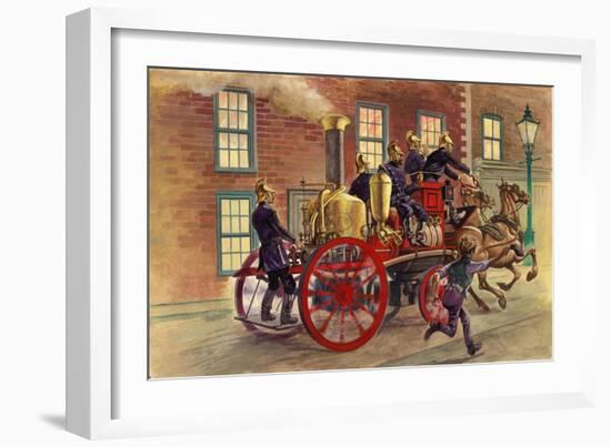 London Fire Engine of C 1860-Peter Jackson-Framed Giclee Print