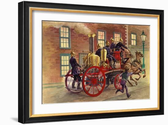 London Fire Engine of C 1860-Peter Jackson-Framed Giclee Print