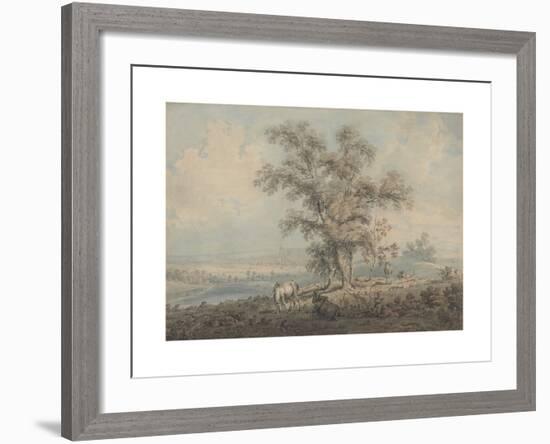 London from Highgate Hill-Thomas Girtin-Framed Premium Giclee Print