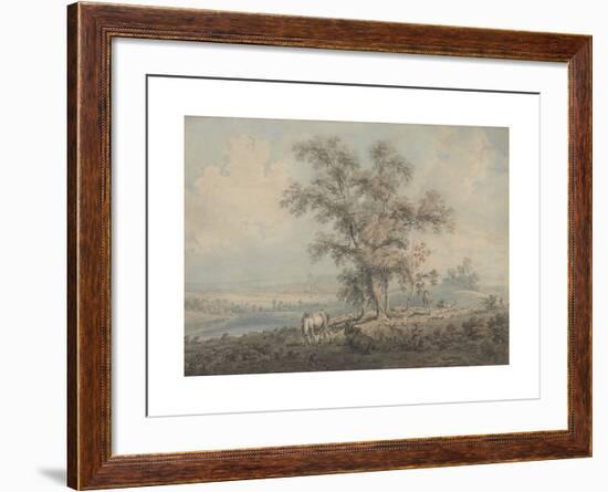 London from Highgate Hill-Thomas Girtin-Framed Premium Giclee Print