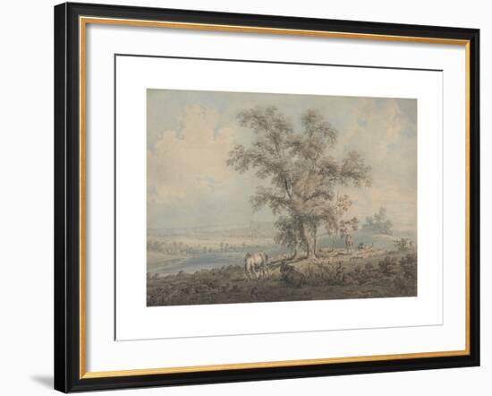 London from Highgate Hill-Thomas Girtin-Framed Premium Giclee Print