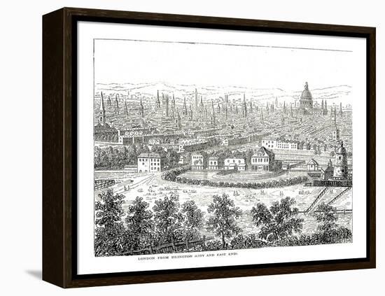 London from Islington City and East End, from a View by Canaletti, Published 1753-Canaletto-Framed Premier Image Canvas