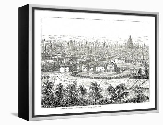 London from Islington City and East End, from a View by Canaletti, Published 1753-Canaletto-Framed Premier Image Canvas