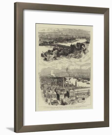 London, from the Top of St Paul's Cathedral-William Lionel Wyllie-Framed Giclee Print